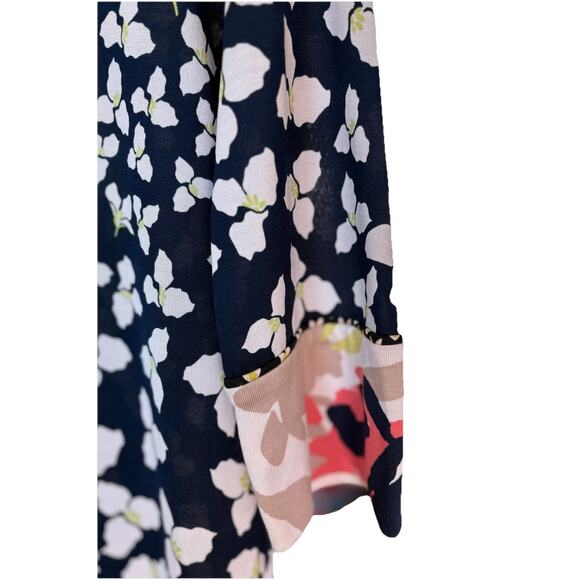 Diane von Furstenberg Women's Blue Silk Shift Dress Riviera Floral Print Size 4 - Picture 8 of 14